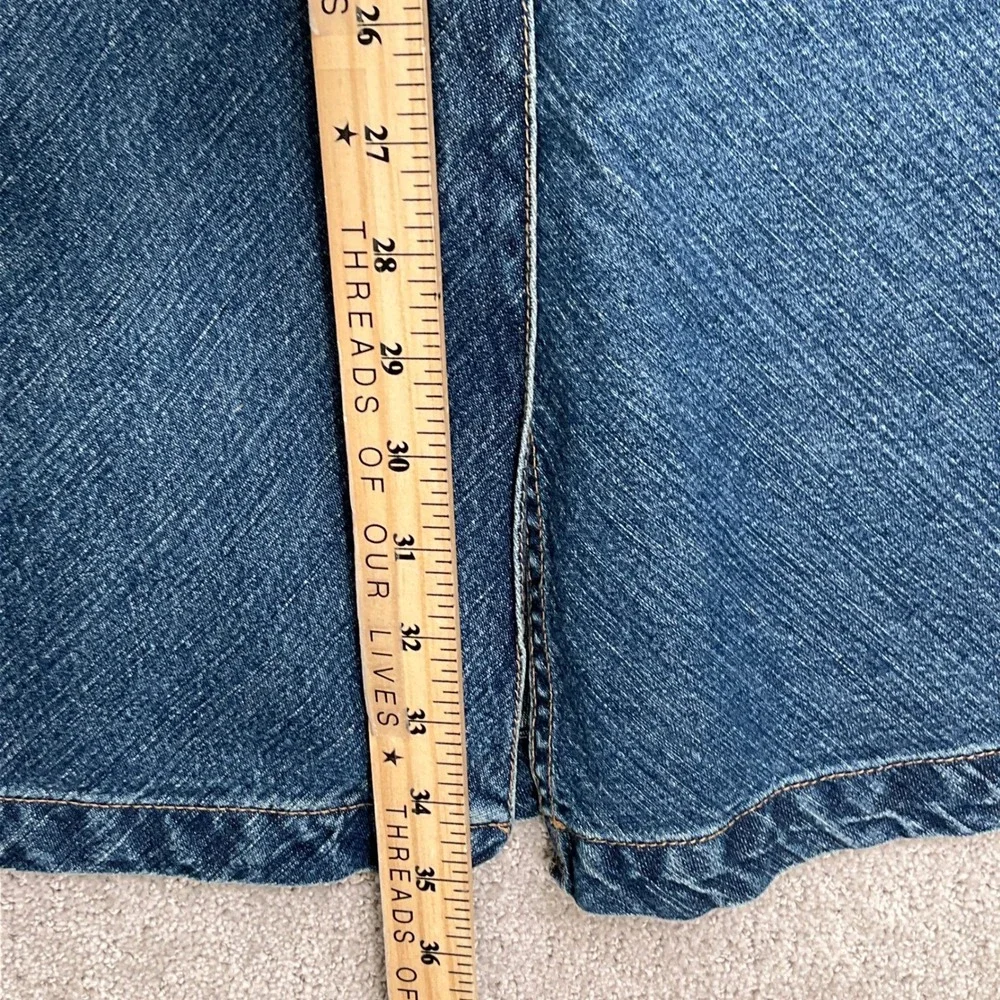 Old Navy Skirt Women 10 Blue Denim Maxi Jean‎ Y2K Dark Wash Cotton A-line